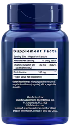 BENFOTIAMINE WITH THIAMINE 100 MG 120 C