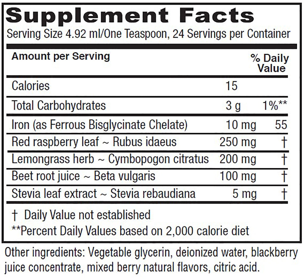 IRON TONIC 4 Oz