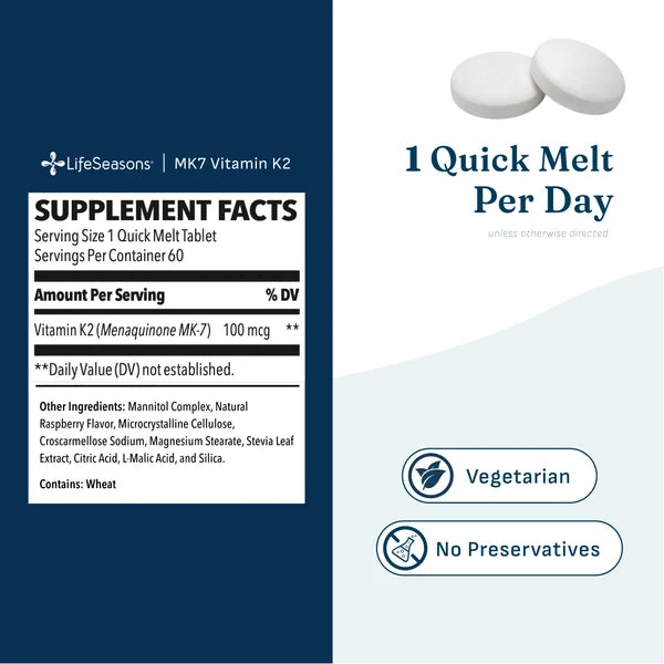 MK-7 VITAMIN K2 QUICK MELTS 60