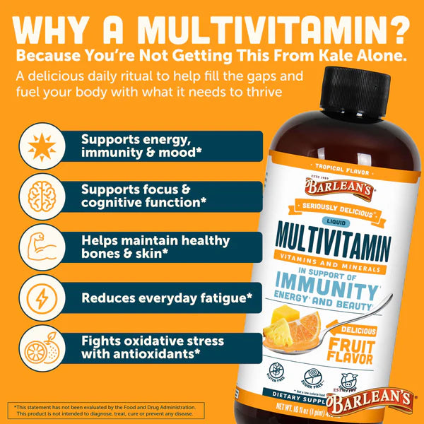 SERIOUSLY DELICIOUS LIQUID MULTIVITAMIN 16 OZ FRUIT FLAVOR