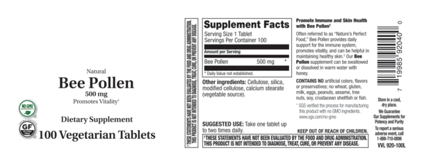 BEE POLLEN 100 TAB