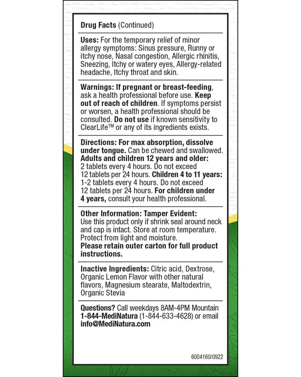 CLEARLIFE ALLERGY TABLETS EXTRA STRENGTH