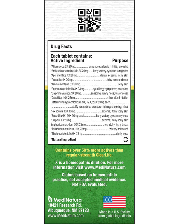 CLEARLIFE ALLERGY TABLETS EXTRA STRENGTH