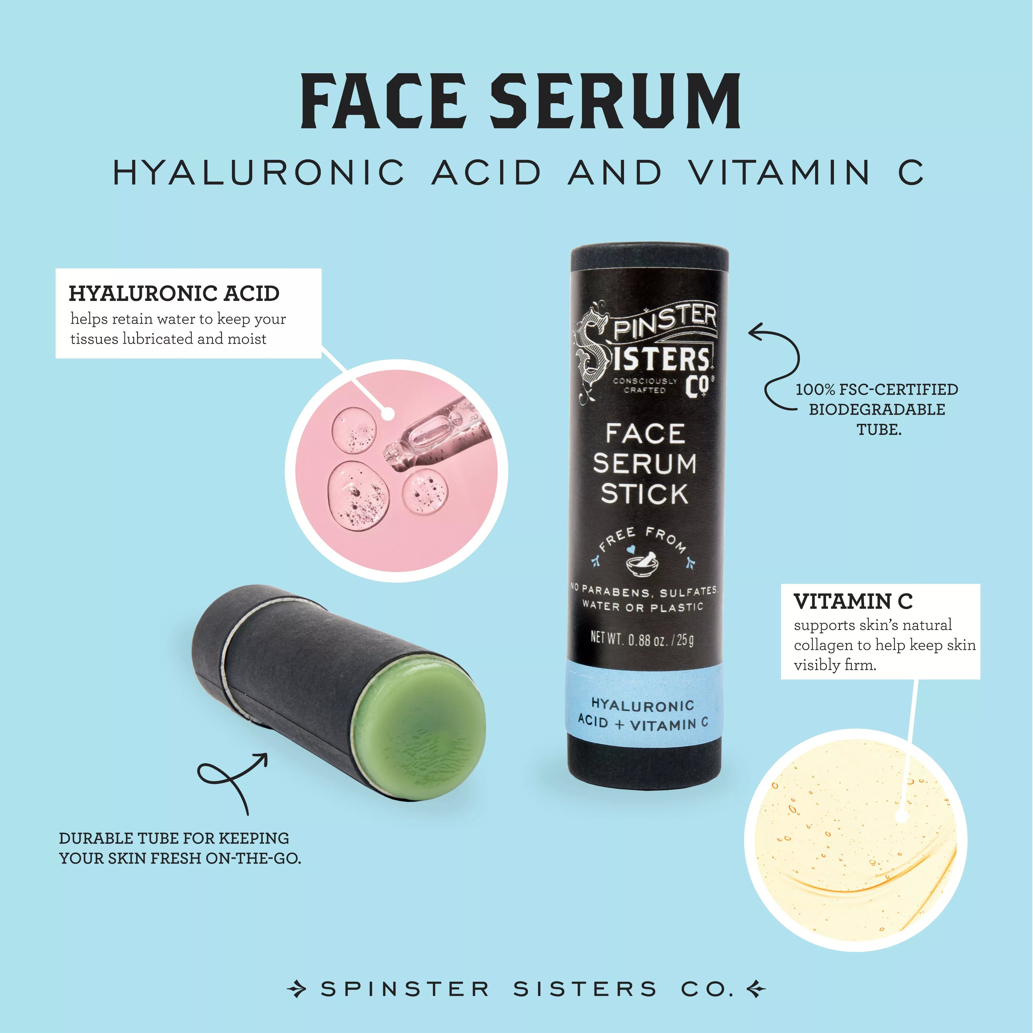 FACE SERUM STICK Hyaluronic Acid .88 OZ