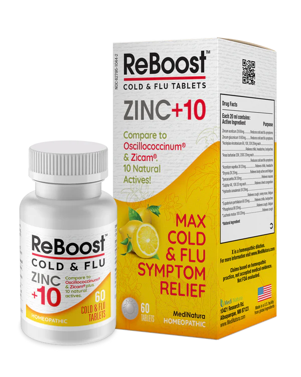 REBOOST COLD AND FLU TABLETS ZINC+10 60T