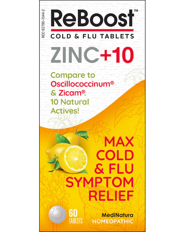 REBOOST COLD AND FLU TABLETS ZINC+10 60T
